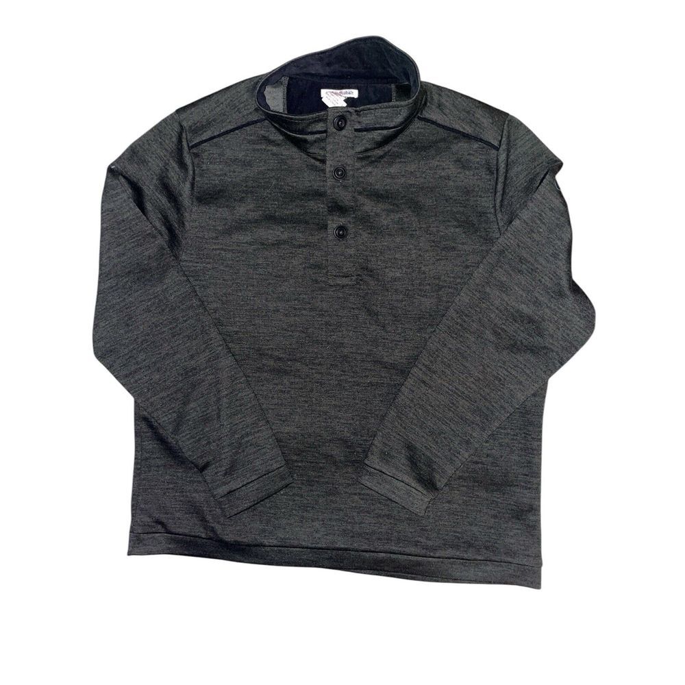 Carbon 2 Cobalt Men's L Black 3 Button Pullover Active Wear Top